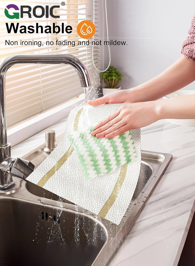 GROIC 7 Pcs Table Flag and Placemat Set, Heat Resistant Waterproof No-Slip Place Mats for Dining Table Kitchen, Washable PVC Table Mats, Restaurant Table Protection, Modern Minimalist Line Decorative Placemats - Image 4